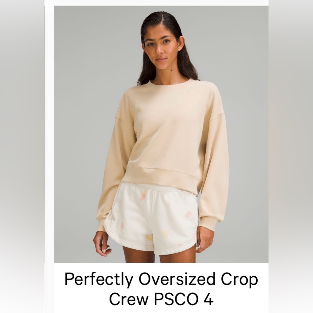 Perfectly oversized crop crew lululemon